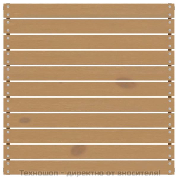 Градински комплект от 3 части с кремави възглавници бор масив