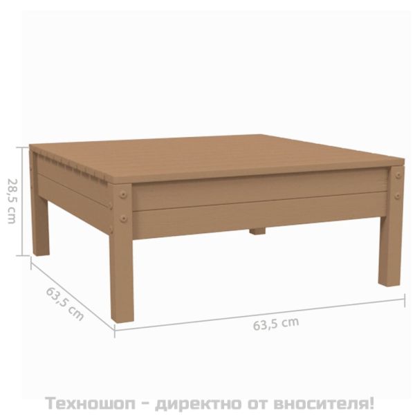 Градински комплект от 3 части с кремави възглавници бор масив