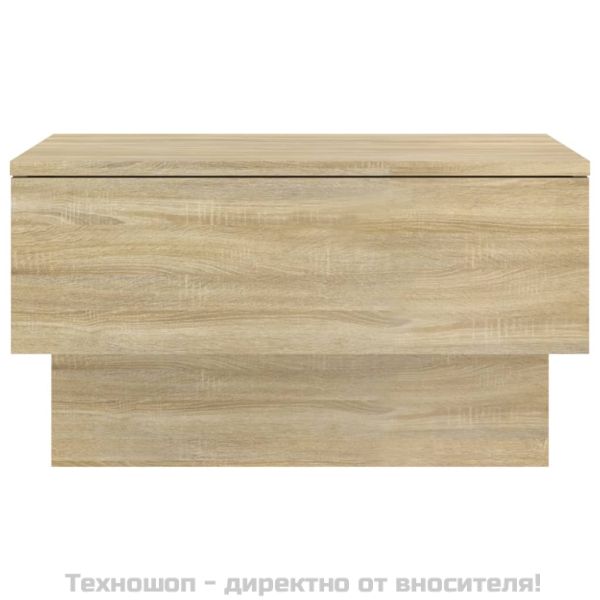 Нощни шкафчета за стенен монтаж, 2 бр, дъб сонома