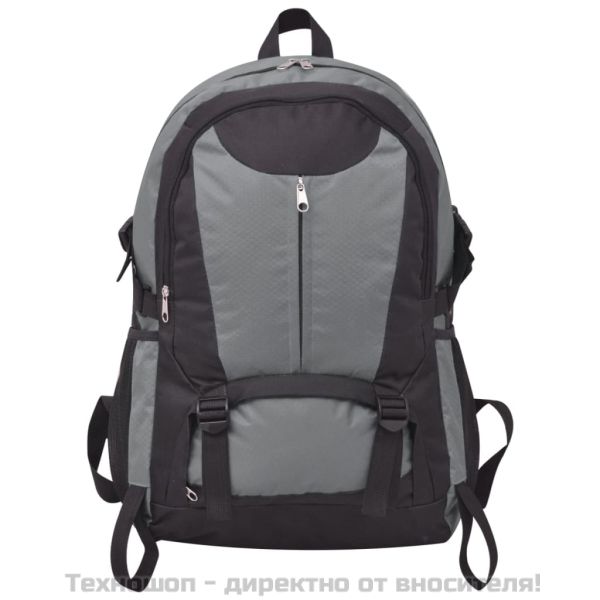 Туристическа раница, 40 л, черно и сиво