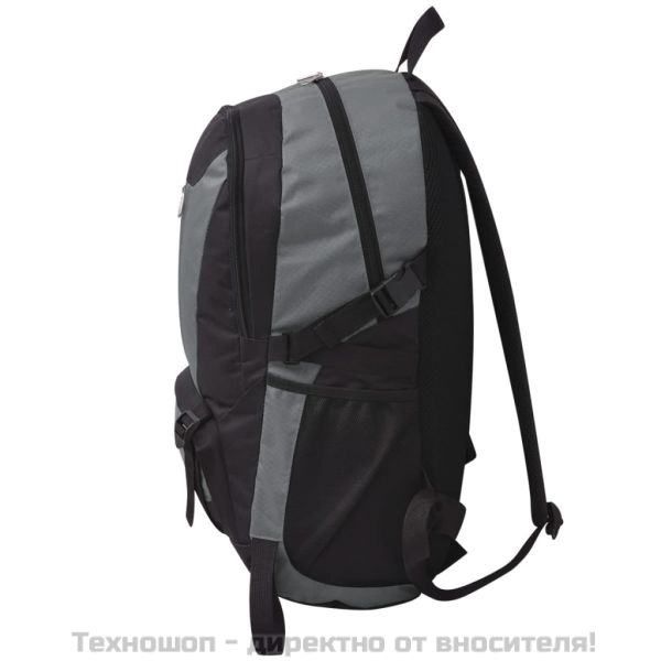 Туристическа раница, 40 л, черно и сиво