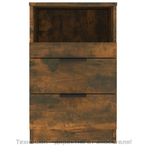 Нощни шкафчета, 2 бр, Опушен дъб, инженерно дърво