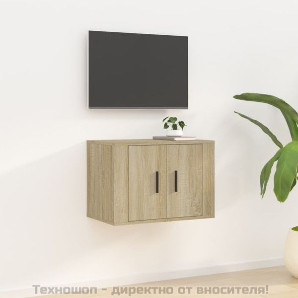 ТВ шкаф за стенен монтаж, сонома дъб, 57x34,5x40 см