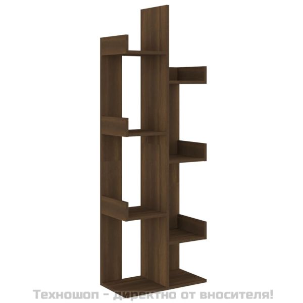 Библиотека, 48x25,5x140 см, кафяв дъб, инженерно дърво