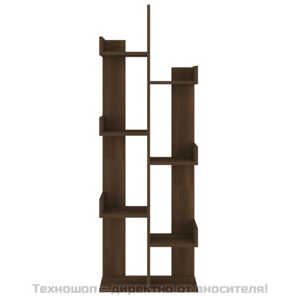 Библиотека, 48x25,5x140 см, кафяв дъб, инженерно дърво