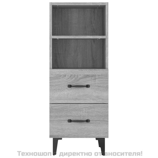 Сайдборд, сив сонома, 34,5x34x90 см, инженерно дърво