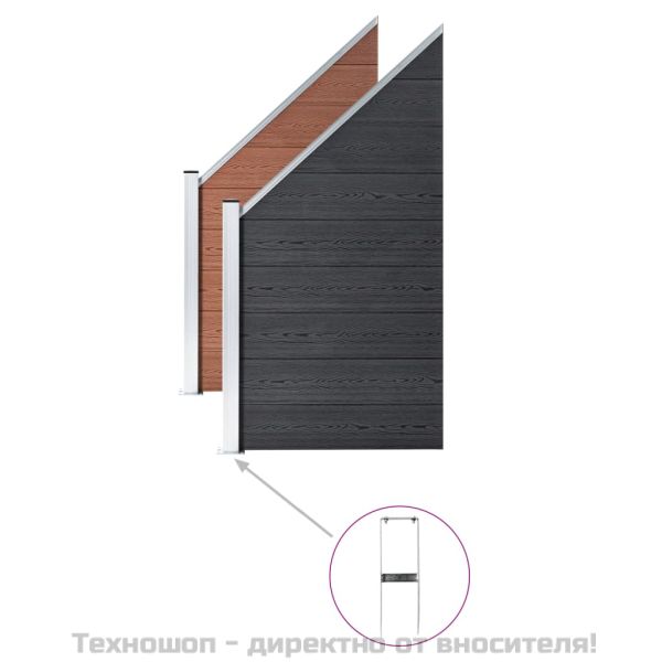 Земни анкери за WPC ограда, 2 бр, стомана, 40 см