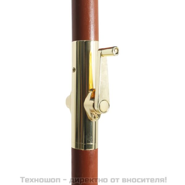 Чадър с дървен прът, 300x258 см, син