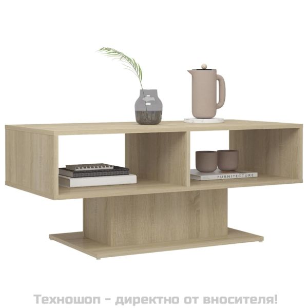 Маса за кафе, дъб сонома, 103,5x50x44,5 см, инженерно дърво