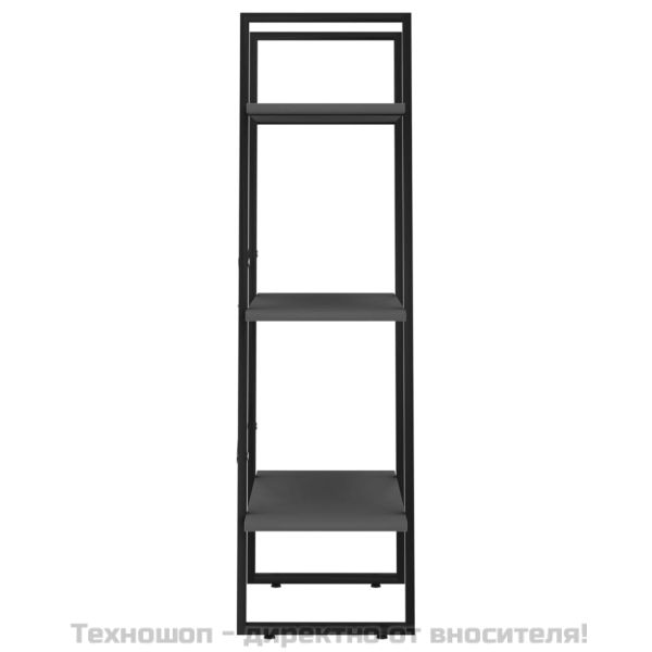 Стелаж за съхранение, сив, 60x30x105 см, инженерно дърво