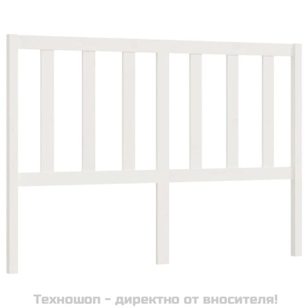 Горна табла за легло, бяла, 166x4x100 см, бор масив