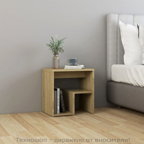 Нощни шкафчета, 2 бр, дъб сонома, 40x30x40 см, инженерно дърво