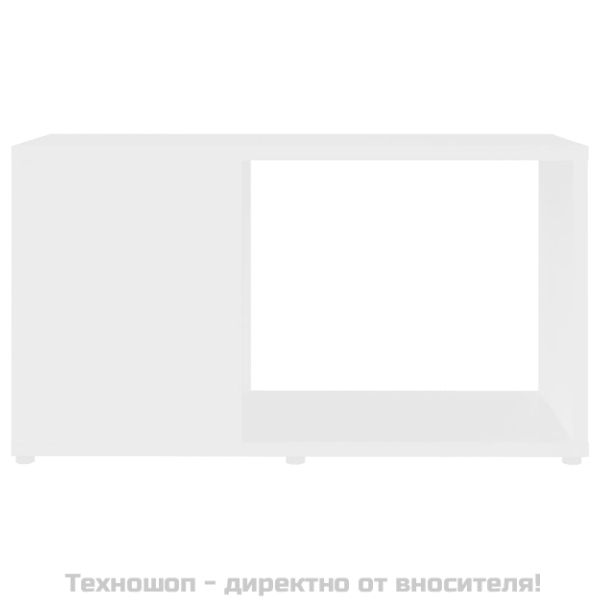 ТВ шкаф, бял, 60x24x32 см, инженерно дърво