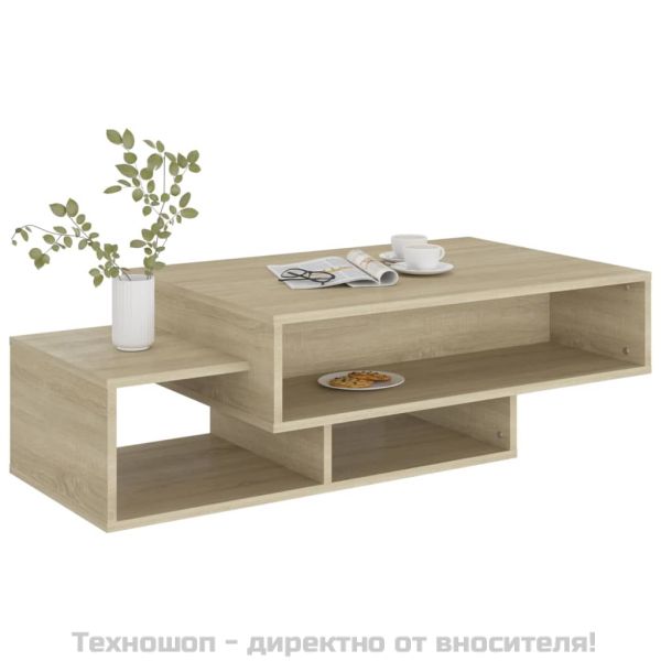 Маса за кафе, дъб сонома, 105x55x32 см, инженерно дърво
