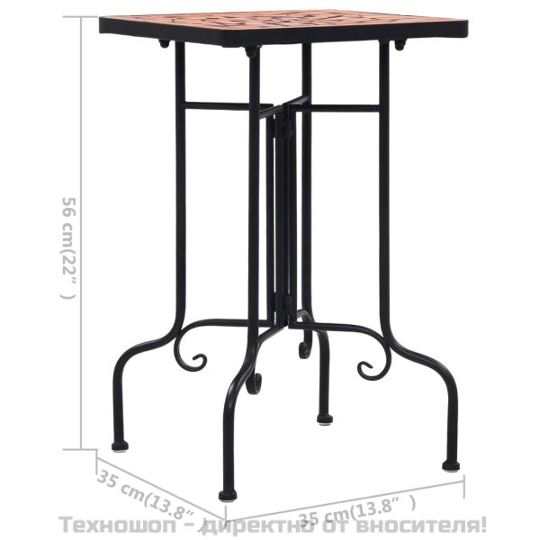 Мозаечна странична маса, теракота, керамика