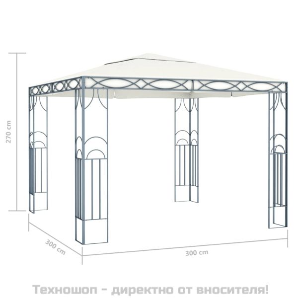 Шатра, 300x300 см, кремава