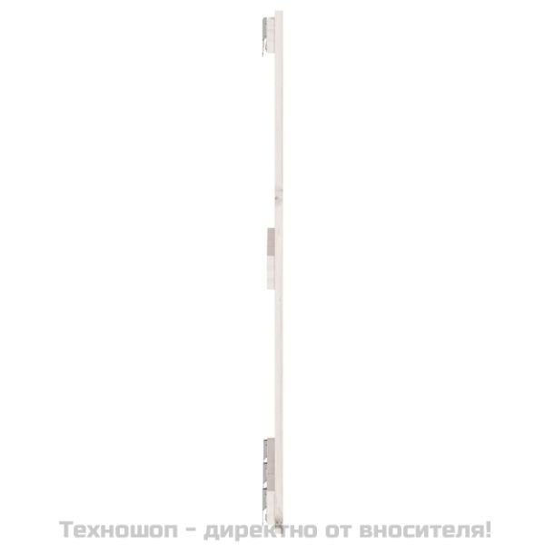 Стенна табла за спалня, бяла, 166x3x90 см, борово дърво масив