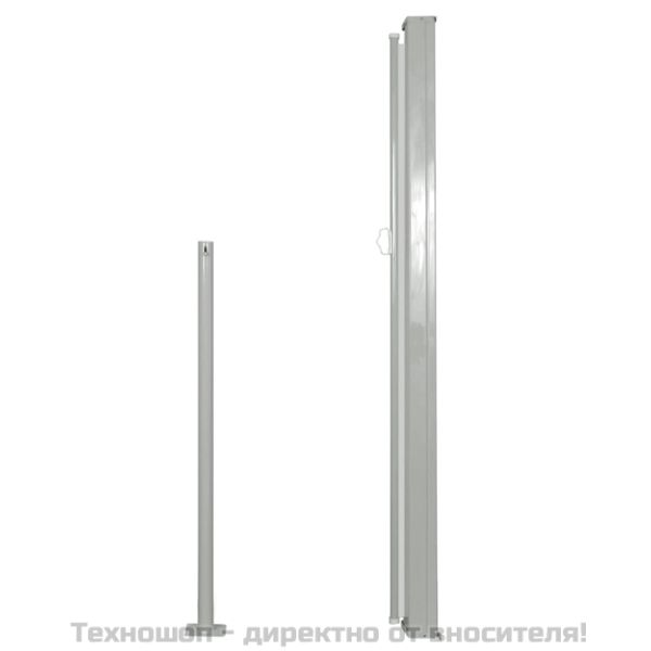 Прибираща се странична тента, 140х300 см, кремава