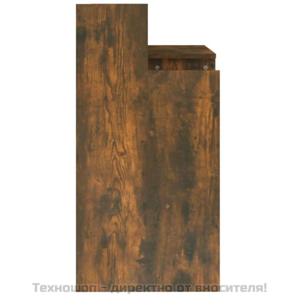 Бюро с LED осветление, Опушен дъб, 97x45x90 см, инженерно дърво