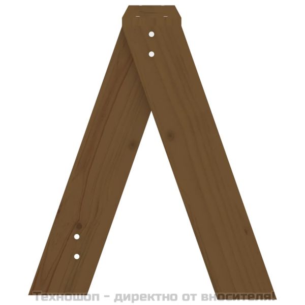 Табуретки, 2 бр, меденокафяви, 40x40x45 см, борово дърво масив