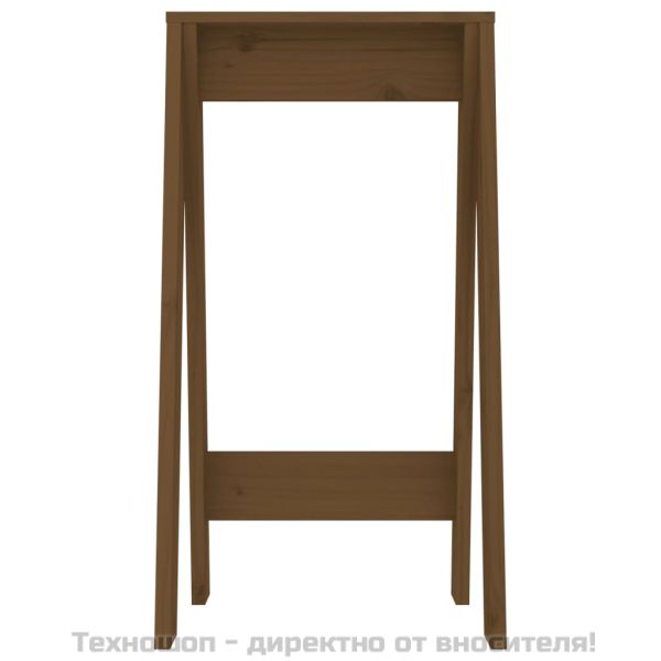 Табуретки, 2 бр, меденокафяви, 40x40x75 см, борово дърво масив