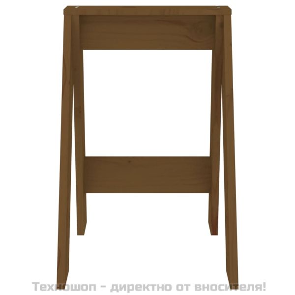 Табуретки, 2 бр, меденокафяви, 40x40x60 см, борово дърво масив