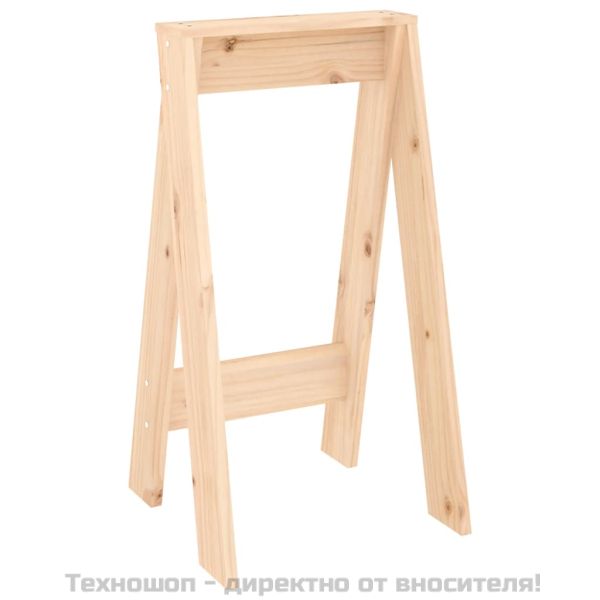 Табуретки, 2 бр, 40x40x75 см, борово дърво масив
