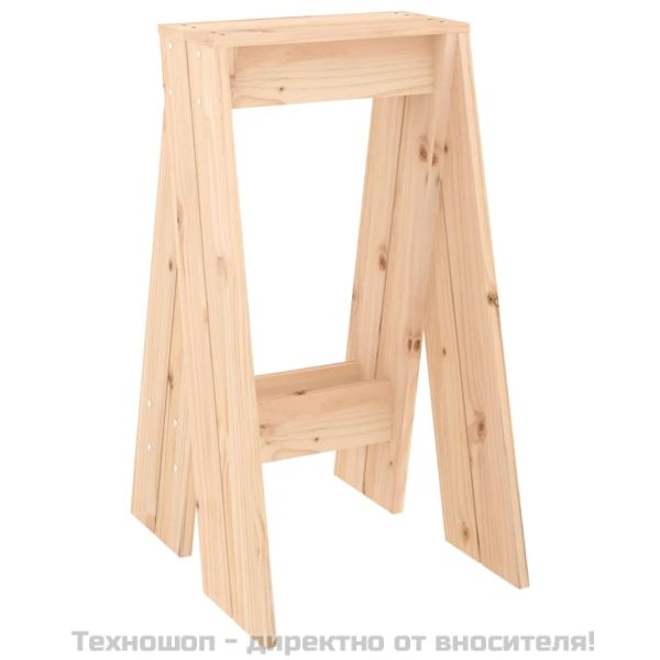 Табуретки, 2 бр, 40x40x75 см, борово дърво масив