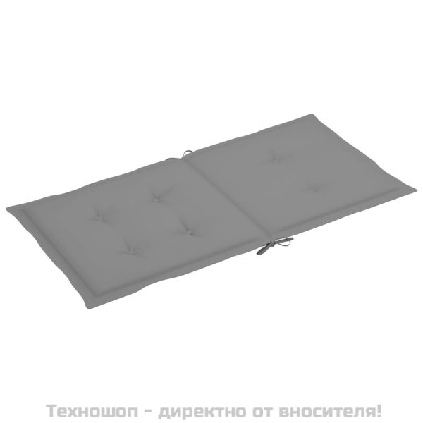 Възглавници за столове 4 бр сиви Оксфорд плат