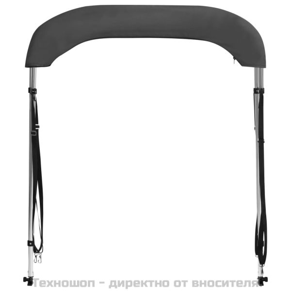 Тента за лодка, 2 дъги, антрацит, 180x130x110 см