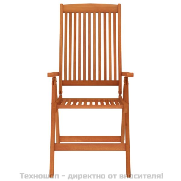 Сгъваеми градински столове 6 бр масивно дърво евкалипт