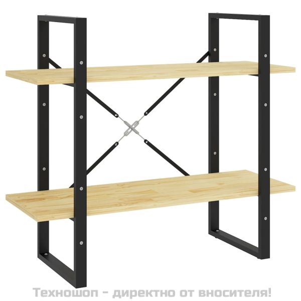 2-етажна библиотека, 80x30x70 см, борово дърво масив