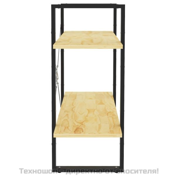 2-етажна библиотека, 80x30x70 см, борово дърво масив