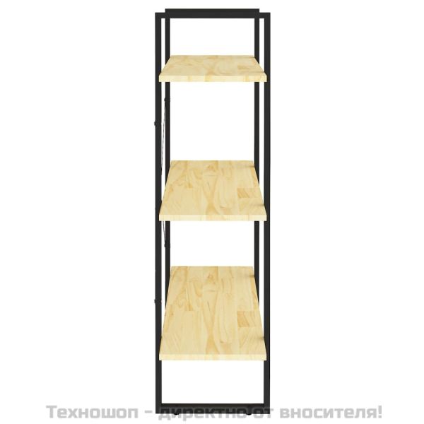 3-етажна библиотека, 80x30x105 см, борово дърво масив