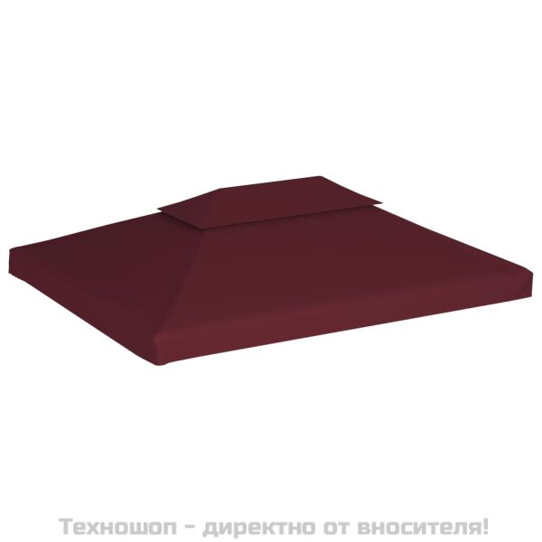 Двоен покрив за шатра, 310 г/м², 4x3 м, бордо