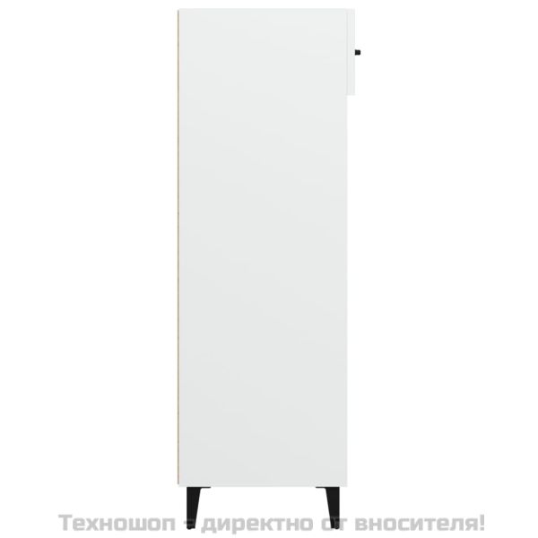 Шкаф за обувки, бял, 60x35x105 см, инженерно дърво