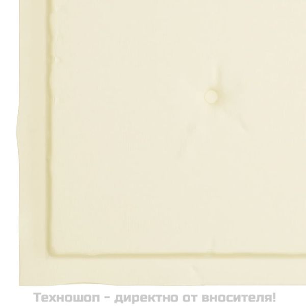 Възглавници за столове 4 бр кремави 40x40x4 см Оксфорд плат