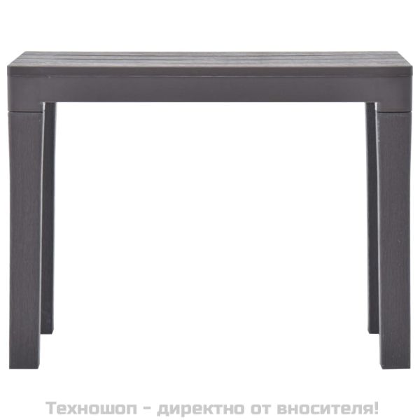 Градински пейки, 2 бр, мока, пластмаса