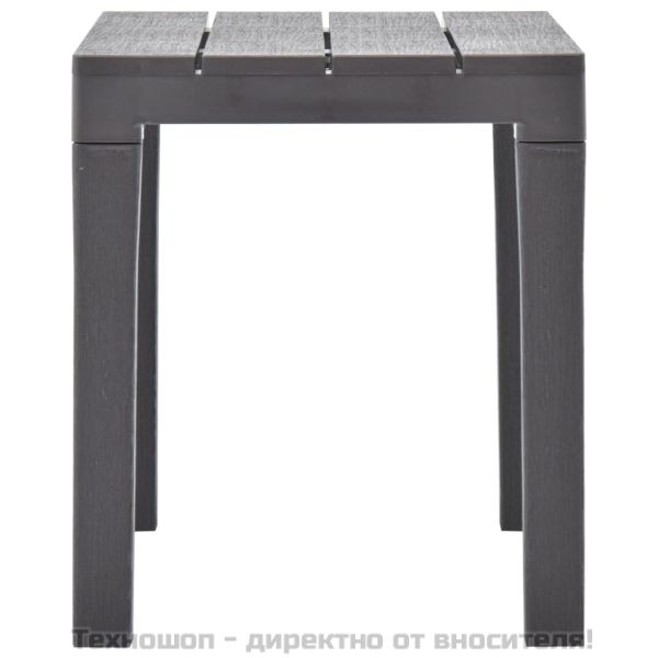 Градински пейки, 2 бр, мока, пластмаса