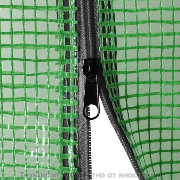 Оранжерия с рафтове, стомана, 227x223 см