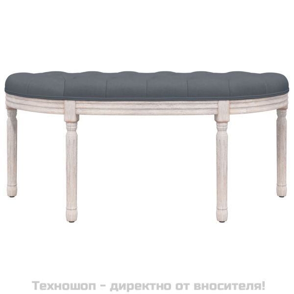Пейка, тъмносива, 110,5x45x49 см, кадифе