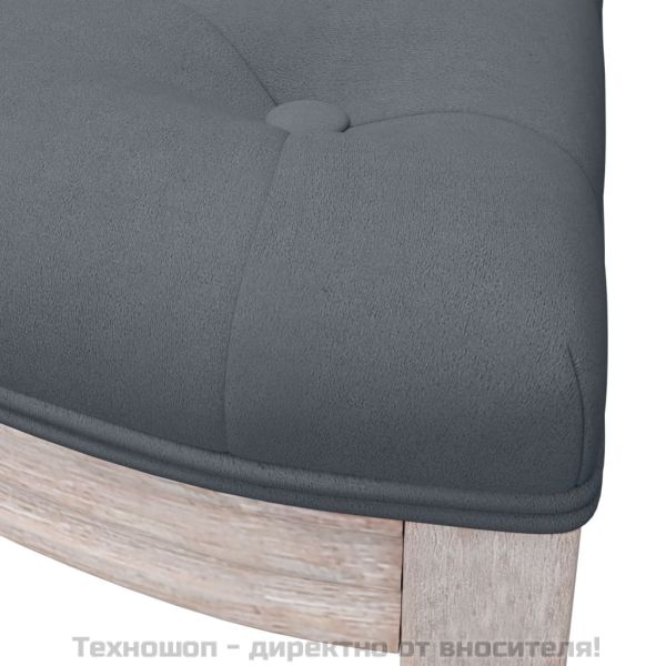 Пейка, тъмносива, 110,5x45x49 см, кадифе