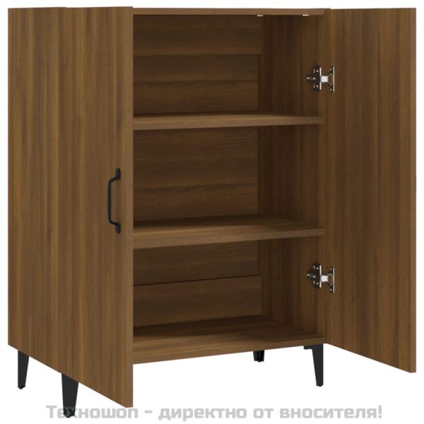 Сайдборд, Кафяв дъб, 70x34x90 см, инженерно дърво