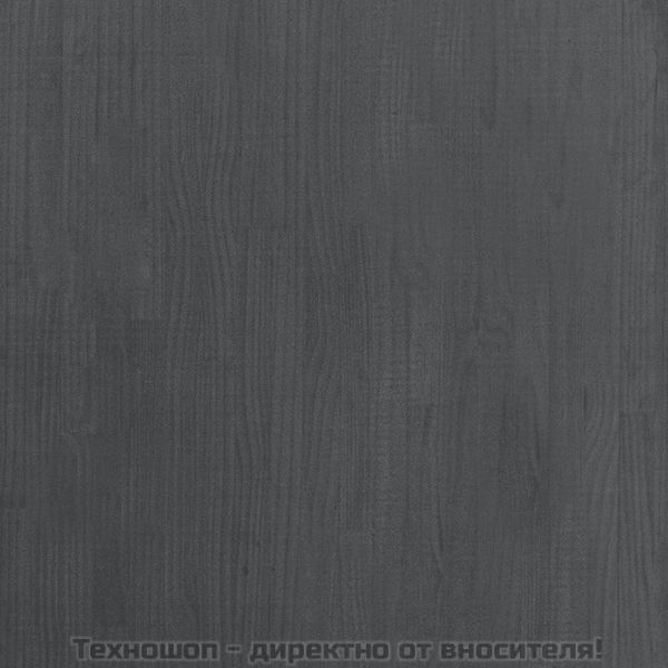 3-етажна библиотека, сива, 80x30x105 см, борово дърво масив