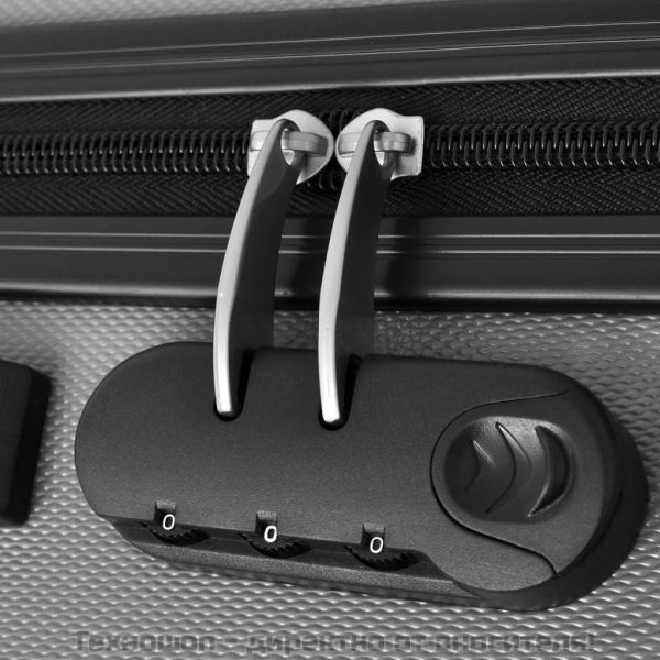 Комплект твърди куфари от три части сребрист 45,5/55/66 см