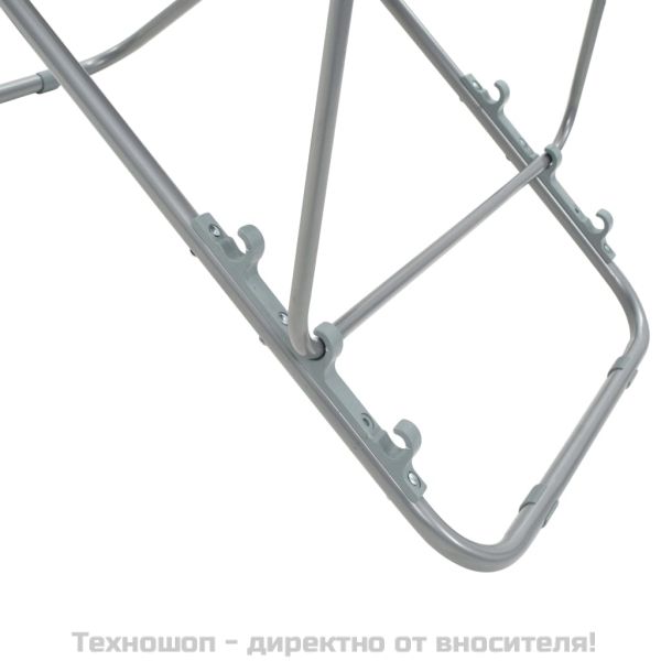 Сгъваеми плажни столове, 2 бр, стомана и оксфорд тъкан, червени