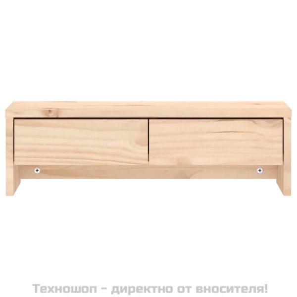 Поставка за монитор, 50x27x15 см, бор масив