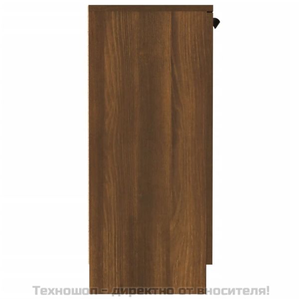 Сайдборд, кафяв дъб, 60x30x70 см, инженерно дърво