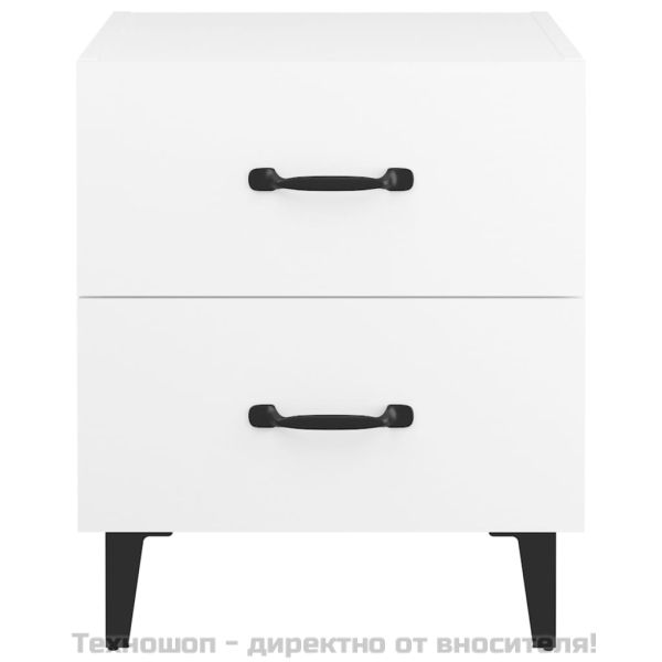 Нощни шкафчета, 2 бр, бели, 40x35x47,5 см