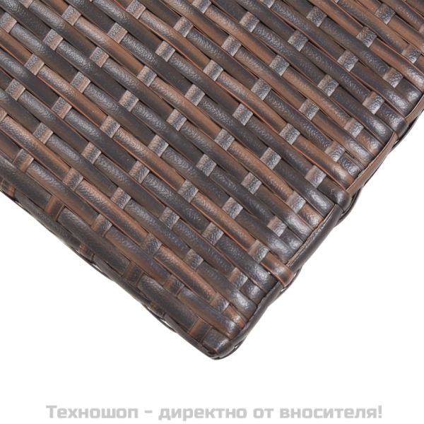 Маса за чай, кафява, 50x50x47 см, полиратан